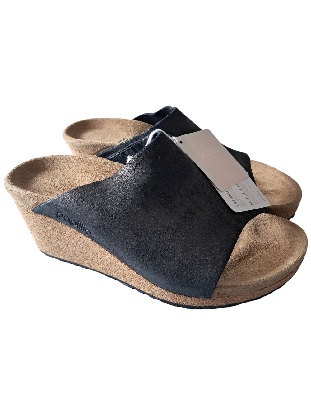 Birkenstock Papillio Namica NEW Women's Leather Slip On Sandals Black Size 7N